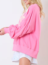 Load image into Gallery viewer, Pink Touch Down Rugby Thread Embroidery Sweatshirt
