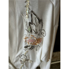 Load image into Gallery viewer, Vintage 80s Embellished Sequins Pearls Cardigan with Lace Buttons
