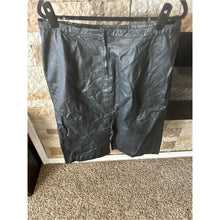 Load image into Gallery viewer, Vintage 80s Winlet Black 100% Genuine Leather High-Waist Skirt with Split
