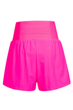 Cargar imagen en el visor de la galería, Hot Pink Pocketed Wide Waistband Swim Shorts
