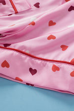 Cargar imagen en el visor de la galería, Pink Valentine Heart Shape Print Plus Size Sleepwear
