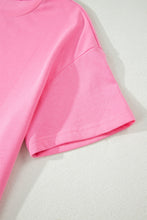 Cargar imagen en el visor de la galería, Sachet Pink Solid Cover Oversize Tee Pocketed Casual Pants 2pcs Outfit
