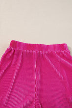 Load image into Gallery viewer, Bright Pink Casual Pleated Short Two-piece Set
