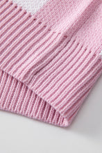 Cargar imagen en el visor de la galería, Pink Checkered Trendy Sleeve Sweater
