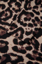 Load image into Gallery viewer, Khaki Leopard High Neck Long Sleeve Western Slim Top
