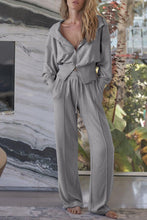Load image into Gallery viewer, Gray Double Zipper Hooded Jacket and Sweatpants Active Set
