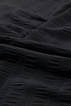 Cargar imagen en el visor de la galería, Black Smocked Textured Tiered Skater Dress
