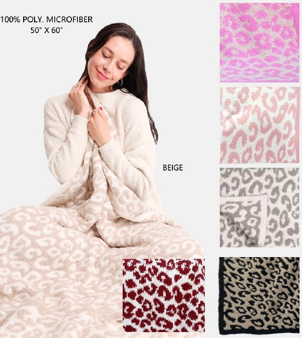 Leopard Print 100% Super Soft Microfiber Blanket