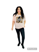 Load image into Gallery viewer, Super Mama Leopard Print Lightning Bolt T-Shirt
