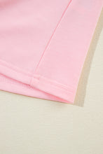 Cargar imagen en el visor de la galería, Light Pink Rhinestone Pearl Puff Half Sleeve Top
