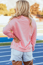 Load image into Gallery viewer, Pink Rugby Football GAME DAY Graphic Drop Shoulder Sweatshirt
