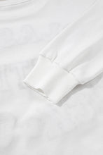 Load image into Gallery viewer, White CLASSY UNTIL KICKOFF Plush Letter Patched Loose Sweatshirt
