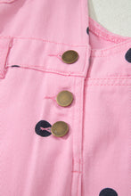 Cargar imagen en el visor de la galería, Phalaenopsis Polka Dot Print Bib Pocket Denim Barrel Overalls Jumpsuit
