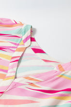 Cargar imagen en el visor de la galería, Multicolour Abstract Print High Low Short Sleeve Blouse
