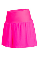 Cargar imagen en el visor de la galería, Hot Pink Pocketed Wide Waistband Swim Shorts
