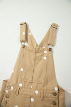 Cargar imagen en el visor de la galería, Phalaenopsis Polka Dot Print Bib Pocket Denim Barrel Overalls Jumpsuit
