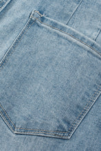 Load image into Gallery viewer, Dusk Blue Multi Buttons Medium Wash Straight Loose Leg Jeans
