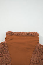 Load image into Gallery viewer, Cinnamon Faux Fur Snap Button Front Knot Side Plush Vest with Pockets
