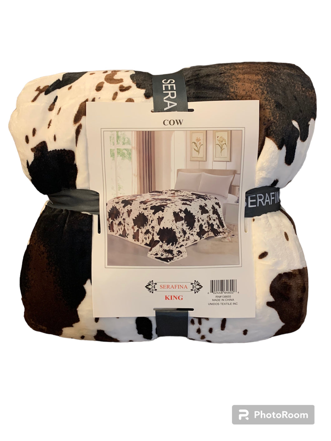 Cow Print King Size Super Soft Comforter Throw