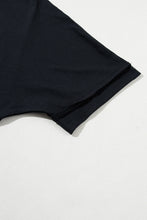 Cargar imagen en el visor de la galería, Black MAMA Chenille Patched Crew Neck T Shirt
