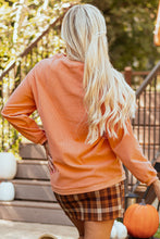 Cargar imagen en el visor de la galería, Orange PUMPKIN Spice Graphic Corded Crewneck Sweatshirt
