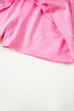 Load image into Gallery viewer, Sachet Pink Loose Fit Half Sleeve T Shirt and High Waist Skirt Set
