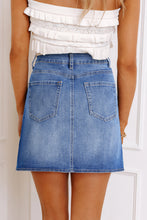 Load image into Gallery viewer, Ashleigh Blue Wrapped Crossed Waist Denim Mini Skirt
