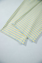 Cargar imagen en el visor de la galería, Pink Stripe Colorblock Trim Crew Neck Loose Tee Drawstring Elastic Waist 2pcs Pant Set
