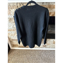 Load image into Gallery viewer, Vintage Retro 80s Angora Lambswool Sweater Embroidered Sequins Gold Old Money
