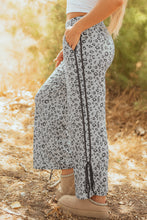Cargar imagen en el visor de la galería, Gray Leopard High Waist Side Bow Straight Leg
