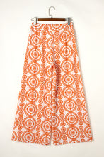 Cargar imagen en el visor de la galería, Orange Boho Retro Flower Print Wide Leg Pants
