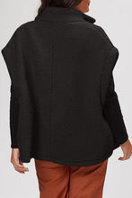 Load image into Gallery viewer, Black Sherpa Stand Collar Jacket Vest
