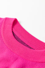 Cargar imagen en el visor de la galería, Hot Pink YEEHAW Cowboy Hat Drop Shoulder Oversized Sweater
