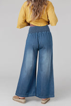 Load image into Gallery viewer, Ashleigh Blue Smocked Waist Wide Leg Jeans
