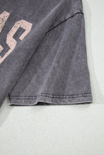 Load image into Gallery viewer, Medium Grey TEXAS Steer Head Graphic Mineral Wash Oversized T Shirt
