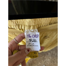 Load image into Gallery viewer, Vintage 80s Boho Button-Front Yellow Lace Midi Skirt
