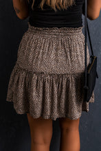 Cargar imagen en el visor de la galería, Leopard Drawstring Frilly Short Skirt
