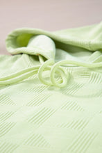 Cargar imagen en el visor de la galería, Meadow Mist Green Textured Cropped Hoodie and Shorts Set
