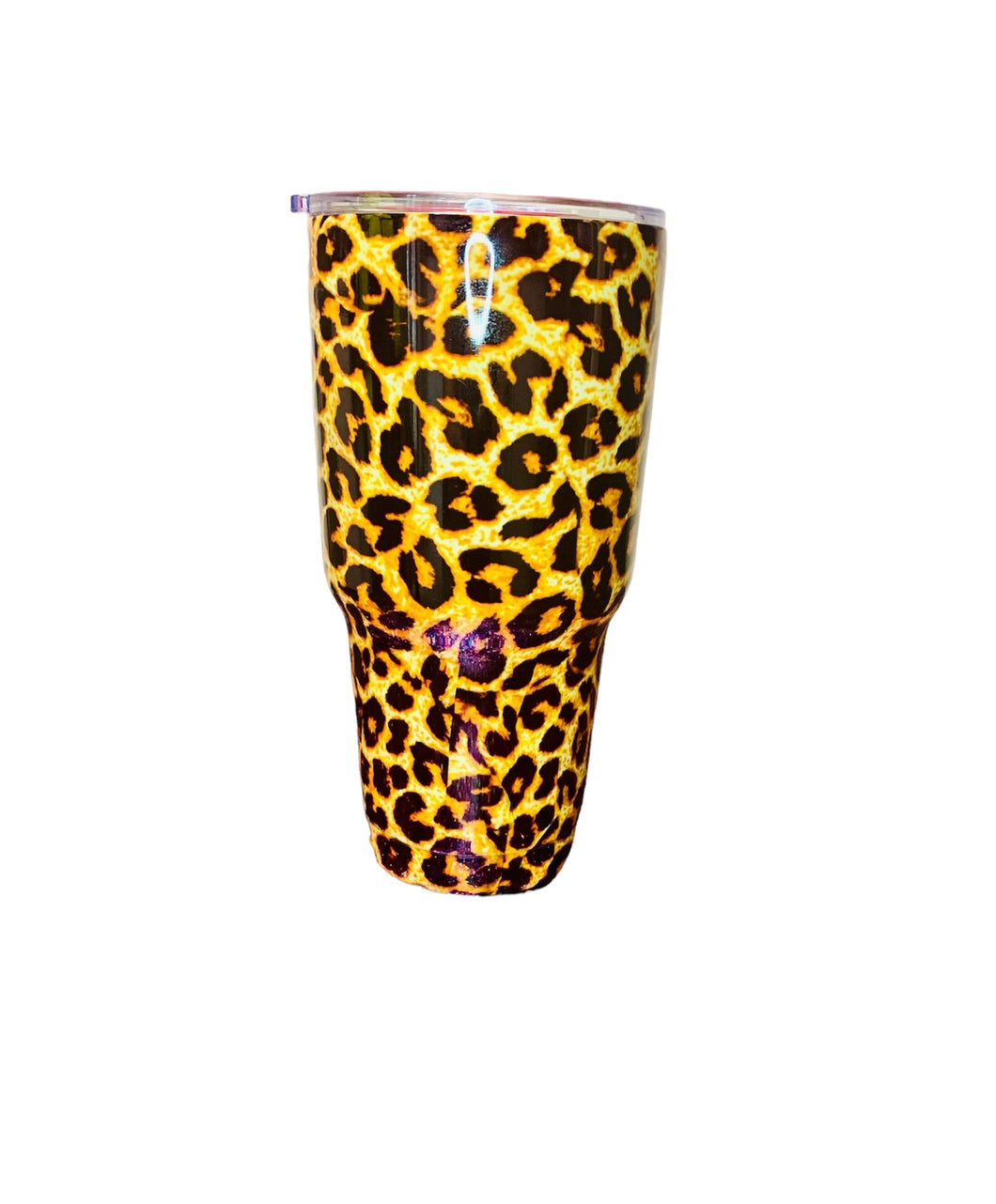 32 Oz Leopard Print Tumbler with Straw