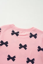Load image into Gallery viewer, Pink Bow Printed Short 2pcs Lounge Set
