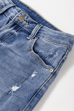 Load image into Gallery viewer, Ashleigh Blue Distressed Raw Hem Straight Leg High Waist Jeans
