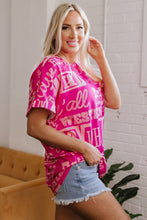 Load image into Gallery viewer, Rose Howdy Cowboy Letter Printed Western Fashion Tee
