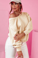 Load image into Gallery viewer, Apricot Bowknot Dewback Round Neck Sweatshirt
