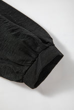 Cargar imagen en el visor de la galería, Black 3/4 Sleeve Button Up Long Kimono
