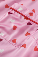 Cargar imagen en el visor de la galería, Pink Valentine Heart Shape Print Plus Size Sleepwear
