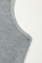 Cargar imagen en el visor de la galería, Gray Waffle Knit Spaghetti Straps Loose Fit Jumpsuit
