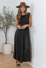 Cargar imagen en el visor de la galería, Black Open Back Wide Leg Jumpsuit
