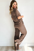 Load image into Gallery viewer, Nude 2 Piece Wide Leg Pants Set
