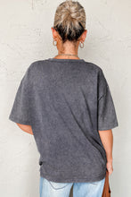 Load image into Gallery viewer, Medium Grey TEXAS Steer Head Graphic Mineral Wash Oversized T Shirt

