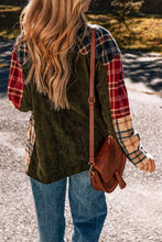 Cargar imagen en el visor de la galería, Red Mixed Plaid Patchwork Retro Shacket
